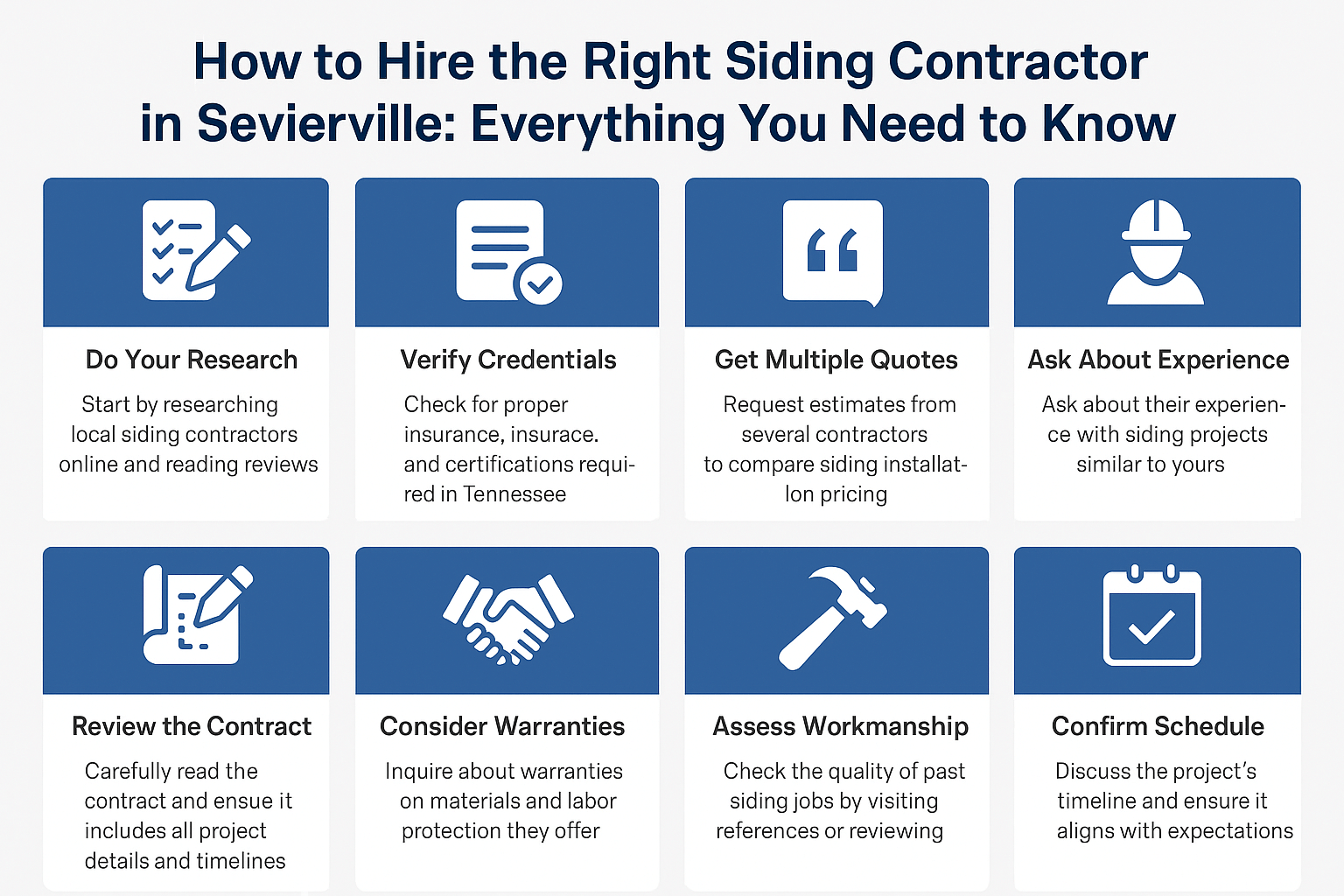 How to Hire the Right Siding Contractor in Sevierville