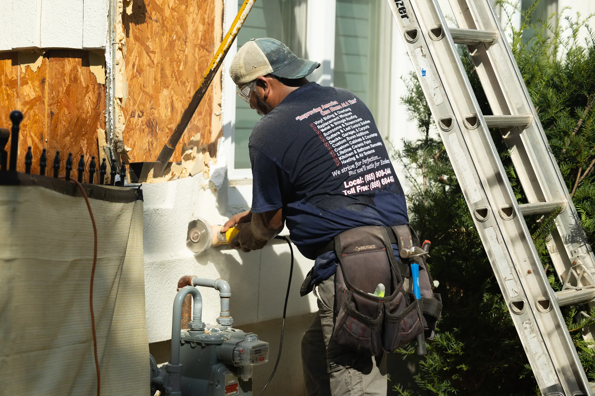 Siding installation by American Home
